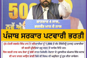 ਪੰਜਾਬ ਸਰਕਾਰ ਦਾ ਪਟਵਾਰੀਆਂ ਦੇ ਹੱਕ ਵਿੱਚ ਵੱਡਾ ਫ਼ੈਸਲਾ