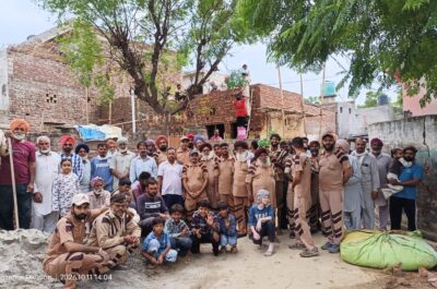 ਦੌਲਤਪੁਰਾ ਨੀਵਾਂ ਦੇ ਬਜ਼ੁਰਗ ਜੋੜੇ ਨੂੰ ਡੇਰਾ ਸੱਚਾ ਸੌਦਾ ਦੀ ਸਾਧ ਸੰਗਤ ਨੇ ਇੱਕ ਦਿਨ ਵਿੱਚ ਪੂਰਾ ਘਰ ਬਣਾ ਕੇ ਦਿੱਤਾ।